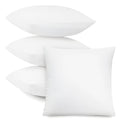 Lux Decor Throw Pillow Inserts – Set of 4 Soft Square Couch Pillows – Supportive, Fluffy Fill for Bed, Sofa & Chair