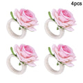 2/4/6pcs Flower Napkin Rings Red Rose Towel Buckle for Wedding Party Valentines Day Home Table Decoration Birthday Napkin Holder