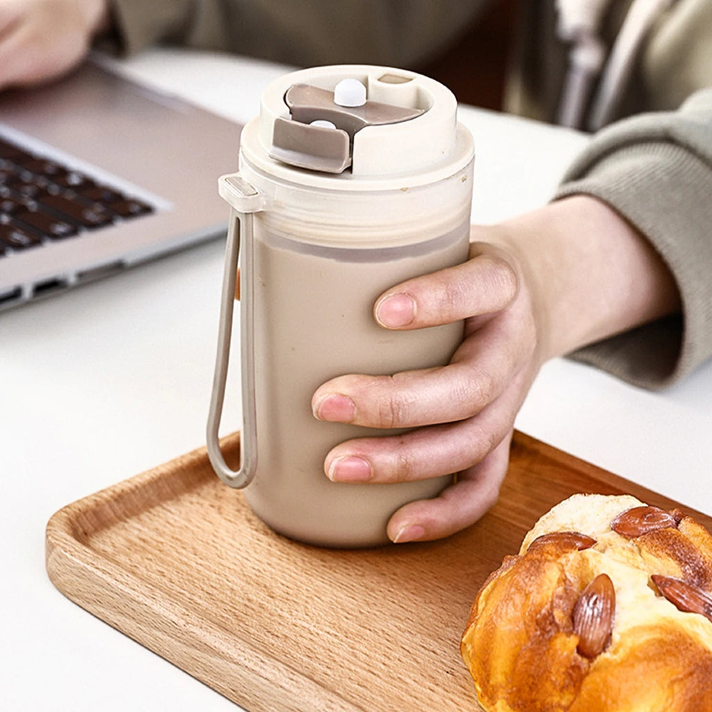 350/550ML Leak Proof Plastic Water Bottle With Rope For Kids Students Travel Sport Portable Heat-resistant Water Cup Tumbler