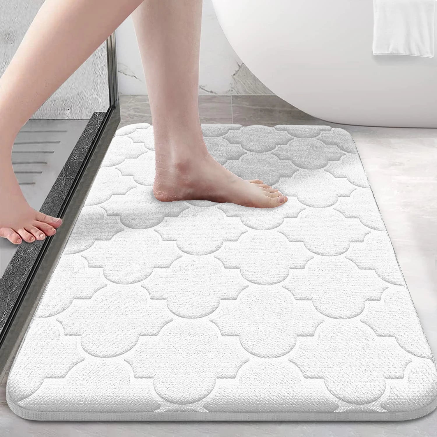 Memory Foam Bathroom Rug Anti-slip bathroom mat ultra Soft floor mat Non-Slip Water Absorbent and Machine Washable