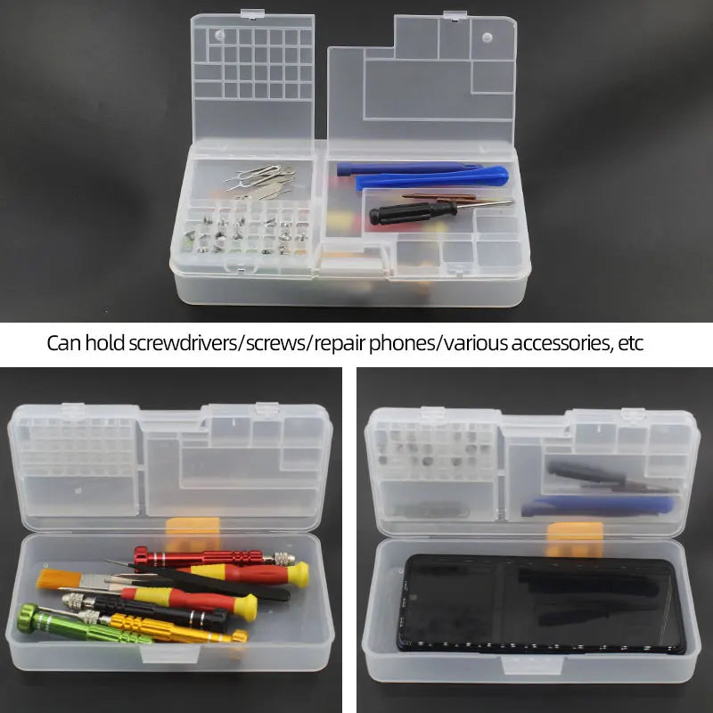 Box, Electronic Components, Transparent Plastic Storage, Small Screw Accessories, Tool Classification Grid