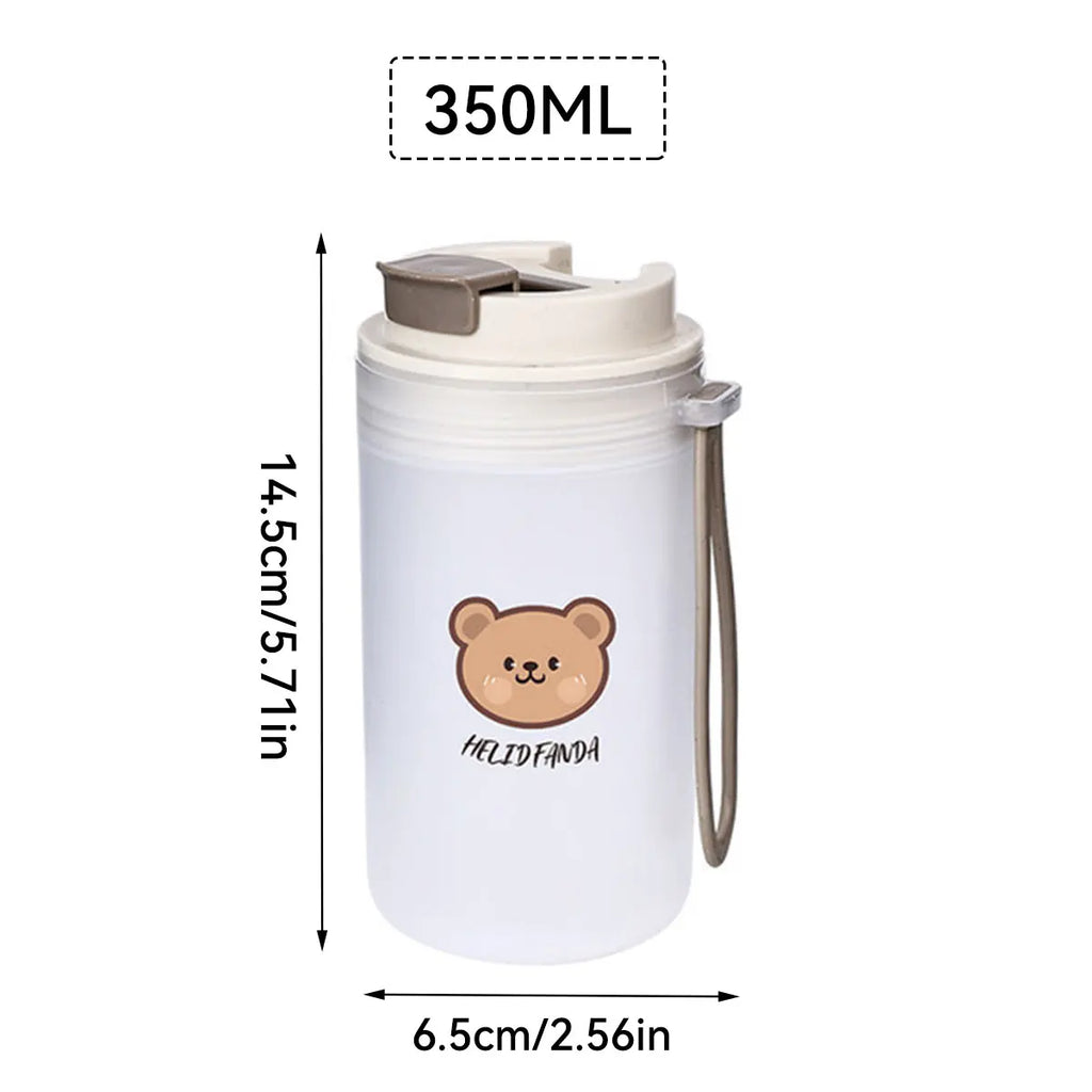 350/550ML Leak Proof Plastic Water Bottle With Rope For Kids Students Travel Sport Portable Heat-resistant Water Cup Tumbler