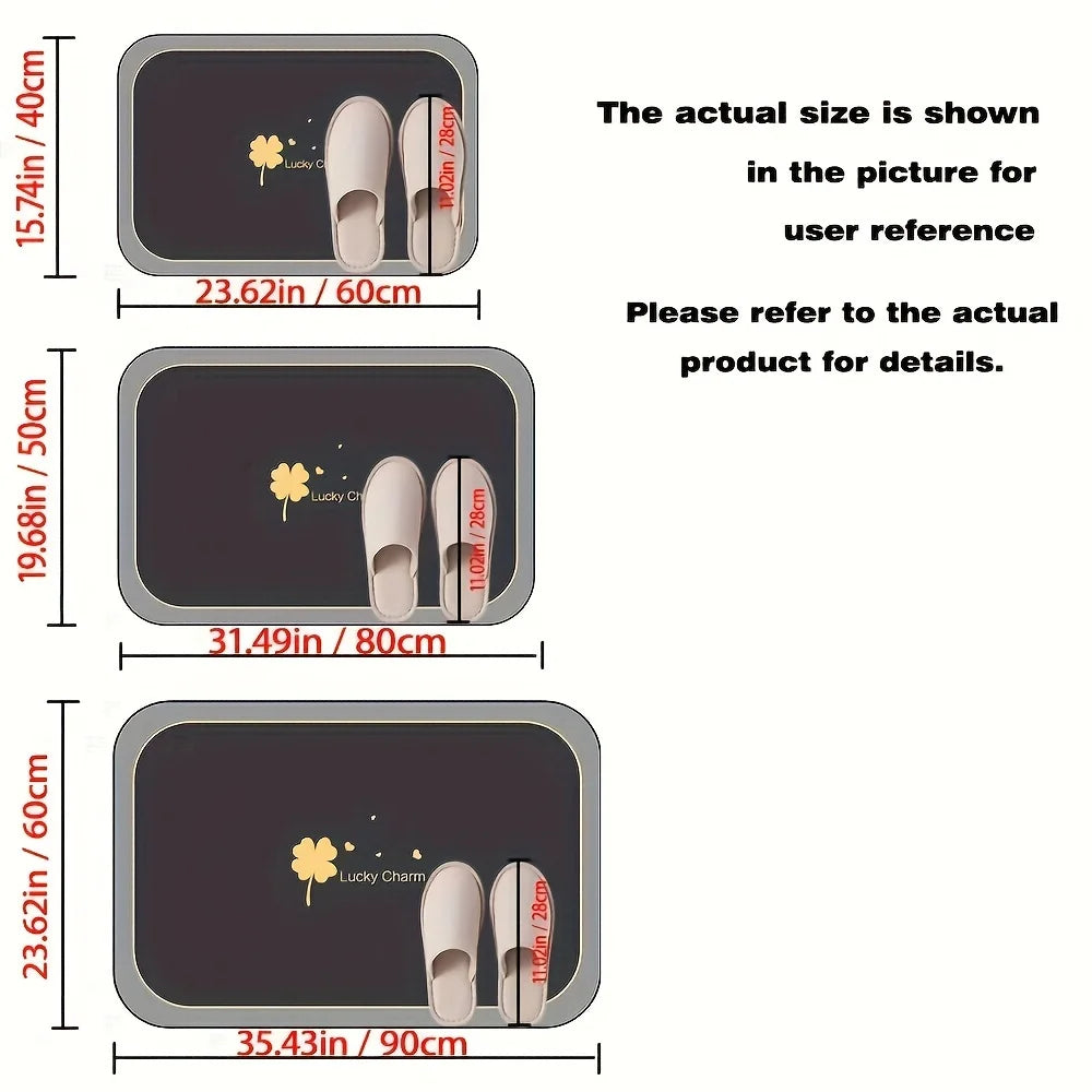 1pc Diatomite Bath Mat Quick Dry Super Absorbent Non-slip Floor Mat for Bathroom Shower Kitchen Pet Feeding | 24-hour Shipping