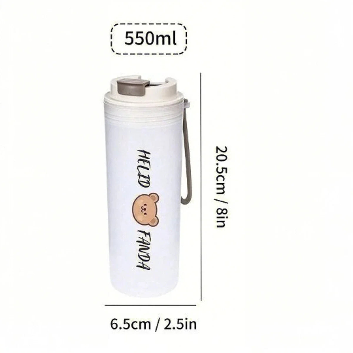 350/550ML Leak Proof Plastic Water Bottle With Rope For Kids Students Travel Sport Portable Heat-resistant Water Cup Tumbler