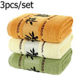 3pcs/set Bamboo Fiber Towel Soft Absorbent Quick-Dry Household Bathroom Towel Comfortable Face Body Towel for Daily Use