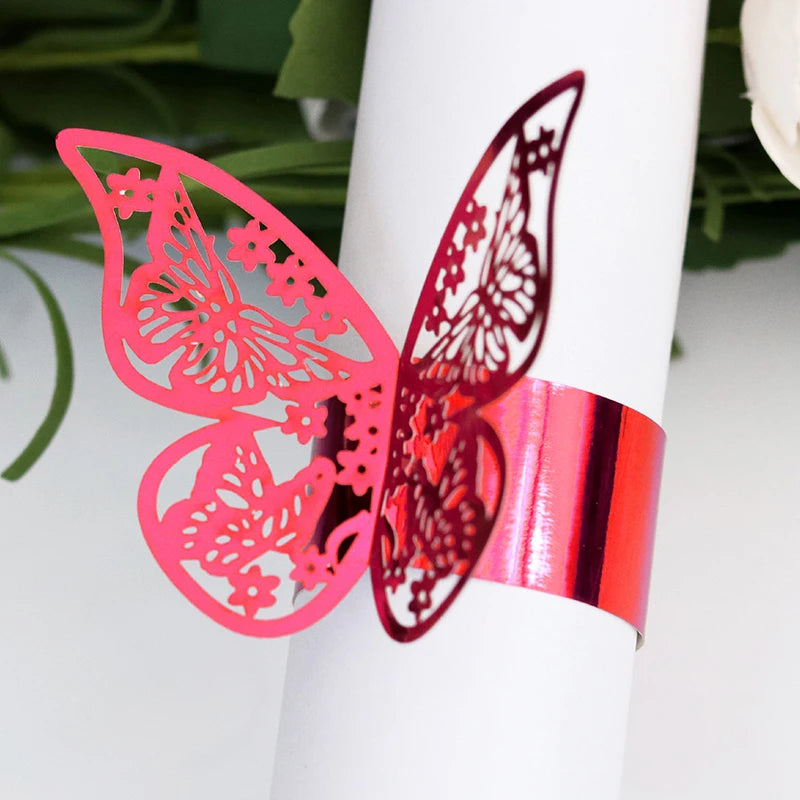 50Pcs Paper Napkin Rings for Wedding Birthday Christmas Dinner Home Table Decoration Napkin Rings Holders Party Supplies