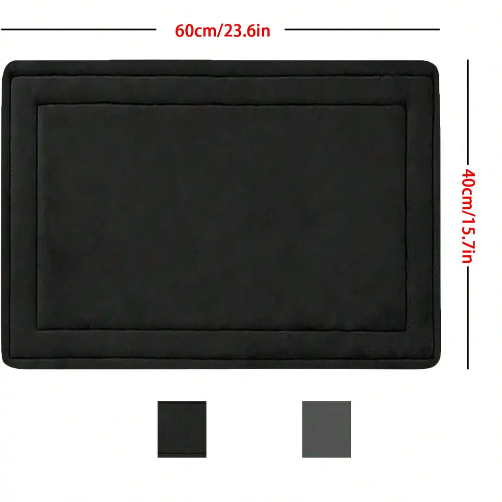 1Pc Memory Foam Bath Mat 15.75 "* 23.62",  High-Density Fast Drying Absorbent Carpet, Super Soft Anti-Skid Bath Mat