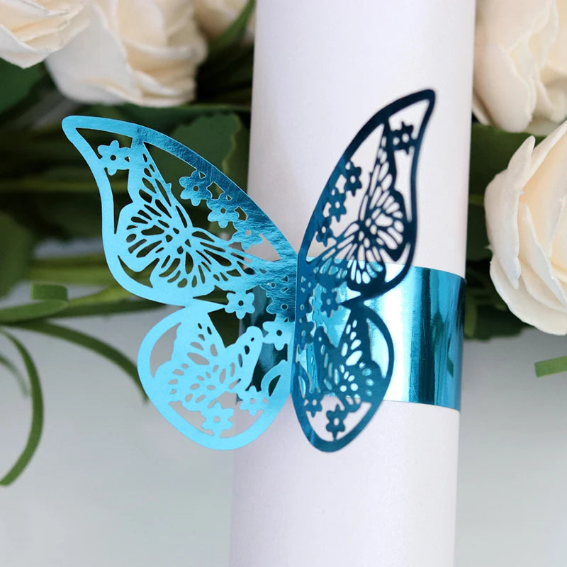 50Pcs Paper Napkin Rings for Wedding Birthday Christmas Dinner Home Table Decoration Napkin Rings Holders Party Supplies