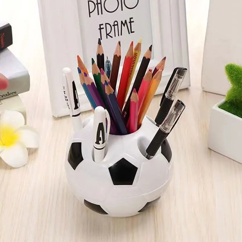 Creative Football Pencil Holder Office Desk Pen Pot Container Case cute Stationery Storage Box Organizer Durable Pencil Case