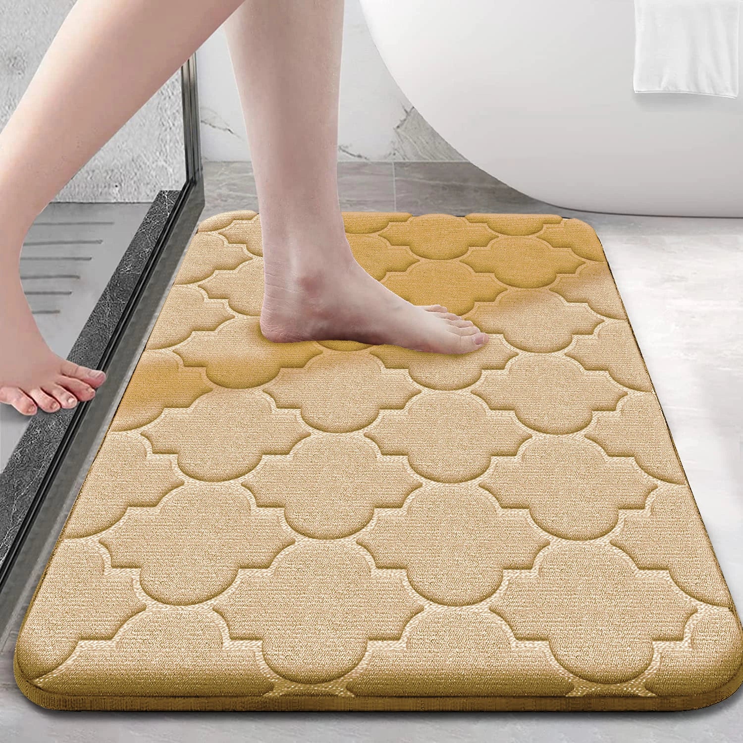 Memory Foam Bathroom Rug Anti-slip bathroom mat ultra Soft floor mat Non-Slip Water Absorbent and Machine Washable