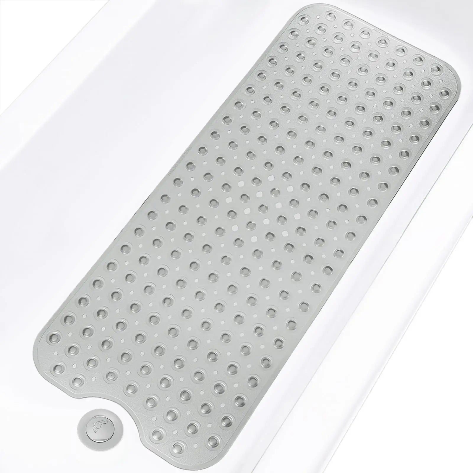 Bathtub Mats for Shower Tub, Extra Long Non-Slip 40 x 16 Inch Bath Mat with Drain Holes and Suction Cups, BathMat for Bathroom