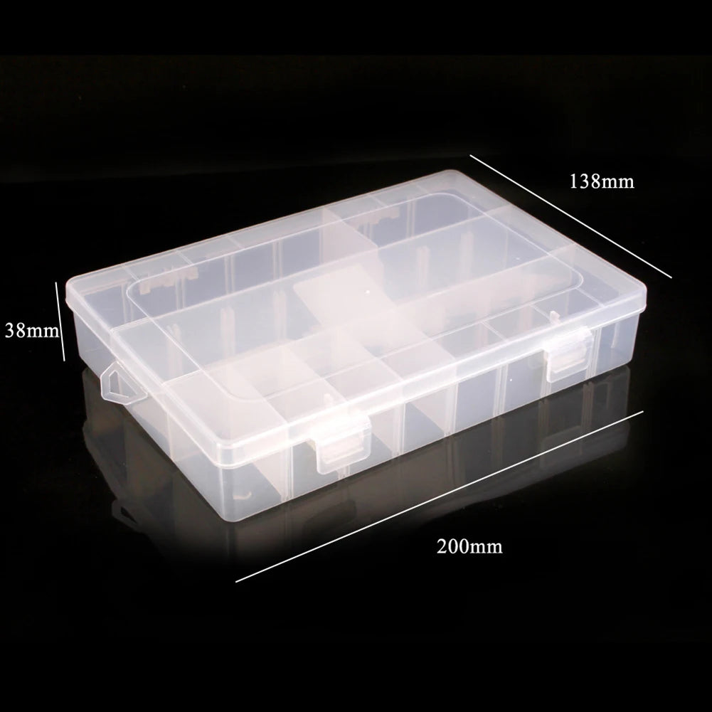 10/15/24/48 Grids Compartment Fishing Tackle Box Transparent Plastic S – All Things Home Plus