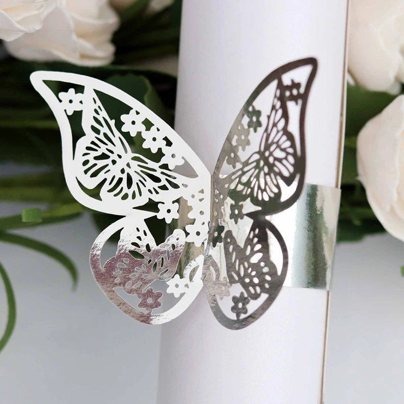 50Pcs Paper Napkin Rings for Wedding Birthday Christmas Dinner Home Table Decoration Napkin Rings Holders Party Supplies