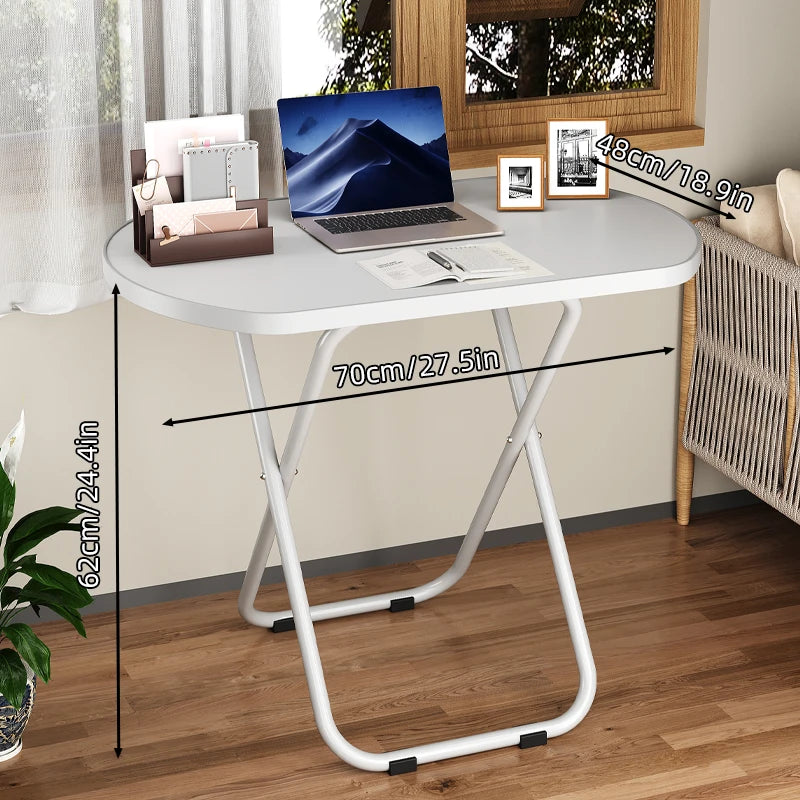 Stable Tray Table With No Assembly Required, TV Dinner Tray For Eating, Foldable Snack Tables For Bed/Sofa/ Living Room