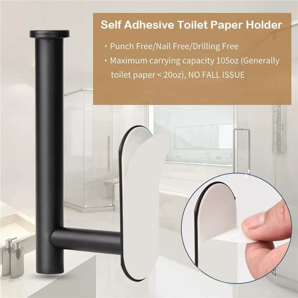 Stainless Steel Bathroom Accessories Tissue Paper Holder Roll Paper Rack Drill Installation Toilet Paper Stand