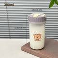 transparent Plastic Water Bottle With Handle Tumbler Travel Sport Portable Leak-proof Drinking Cup Heat-Resistant Coffee Mug