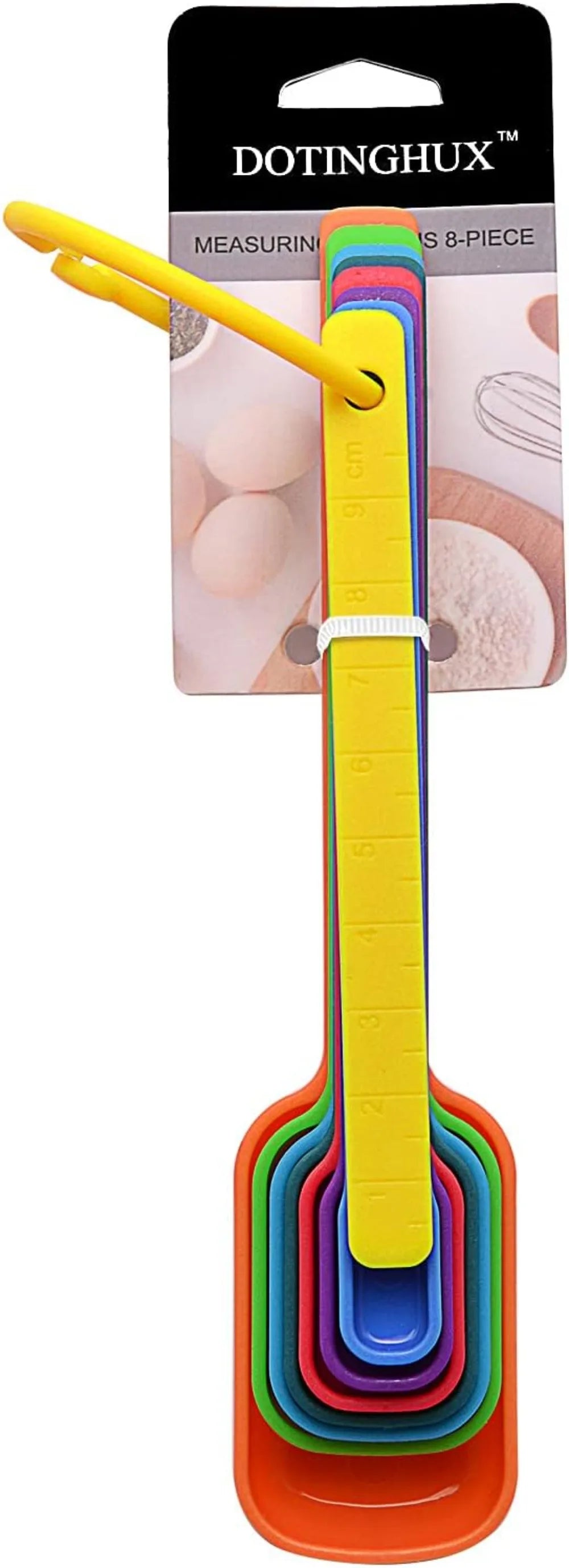 8-Piece Plastic Measuring Spoons Set.
