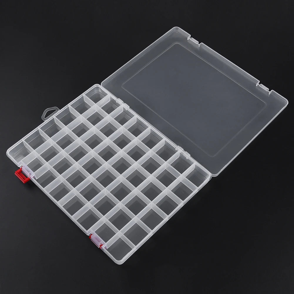 10/15/24/48 Grids Compartment Fishing Tackle Box Transparent Plastic S – All Things Home Plus
