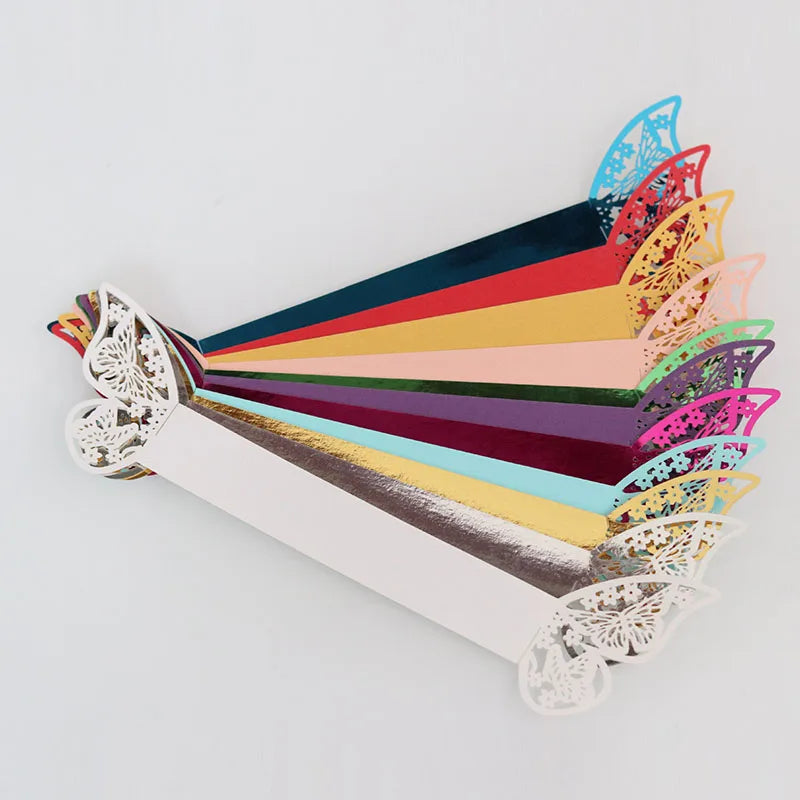 50Pcs Paper Napkin Rings for Wedding Birthday Christmas Dinner Home Table Decoration Napkin Rings Holders Party Supplies