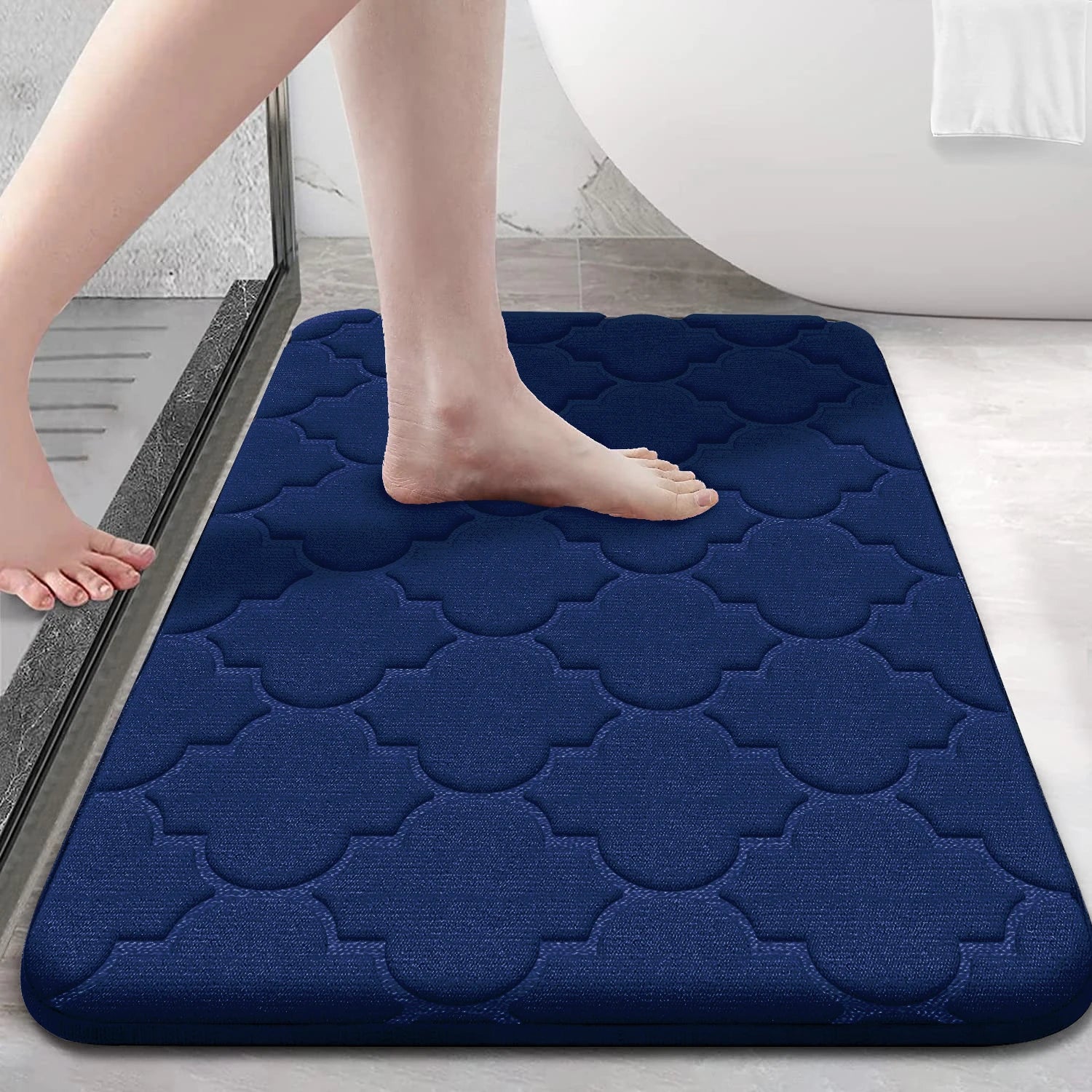 Memory Foam Bathroom Rug Anti-slip bathroom mat ultra Soft floor mat Non-Slip Water Absorbent and Machine Washable