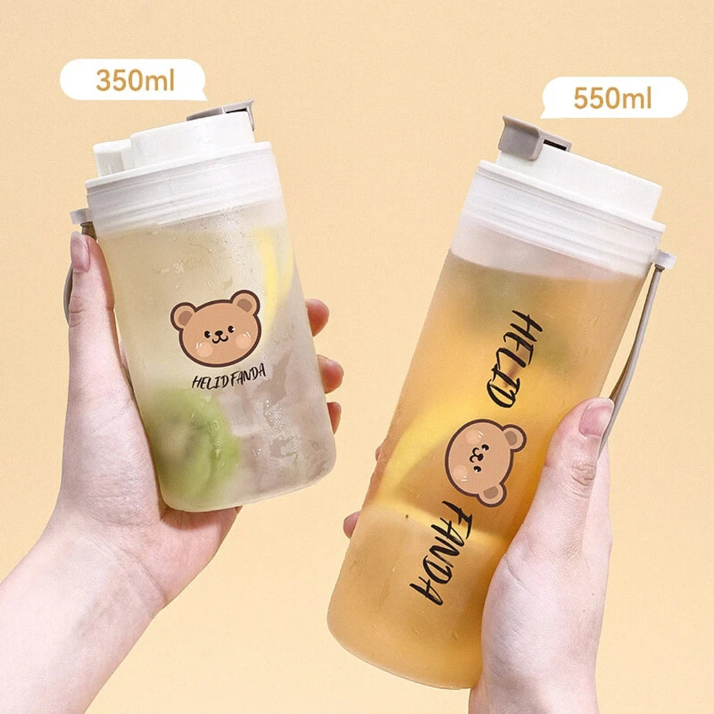 350/550ML Leak Proof Plastic Water Bottle With Rope For Kids Students Travel Sport Portable Heat-resistant Water Cup Tumbler