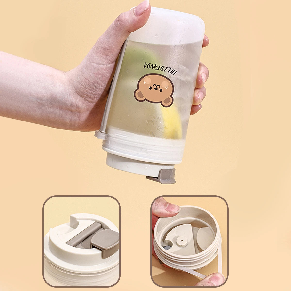 350/550ML Leak Proof Plastic Water Bottle With Rope For Kids Students Travel Sport Portable Heat-resistant Water Cup Tumbler