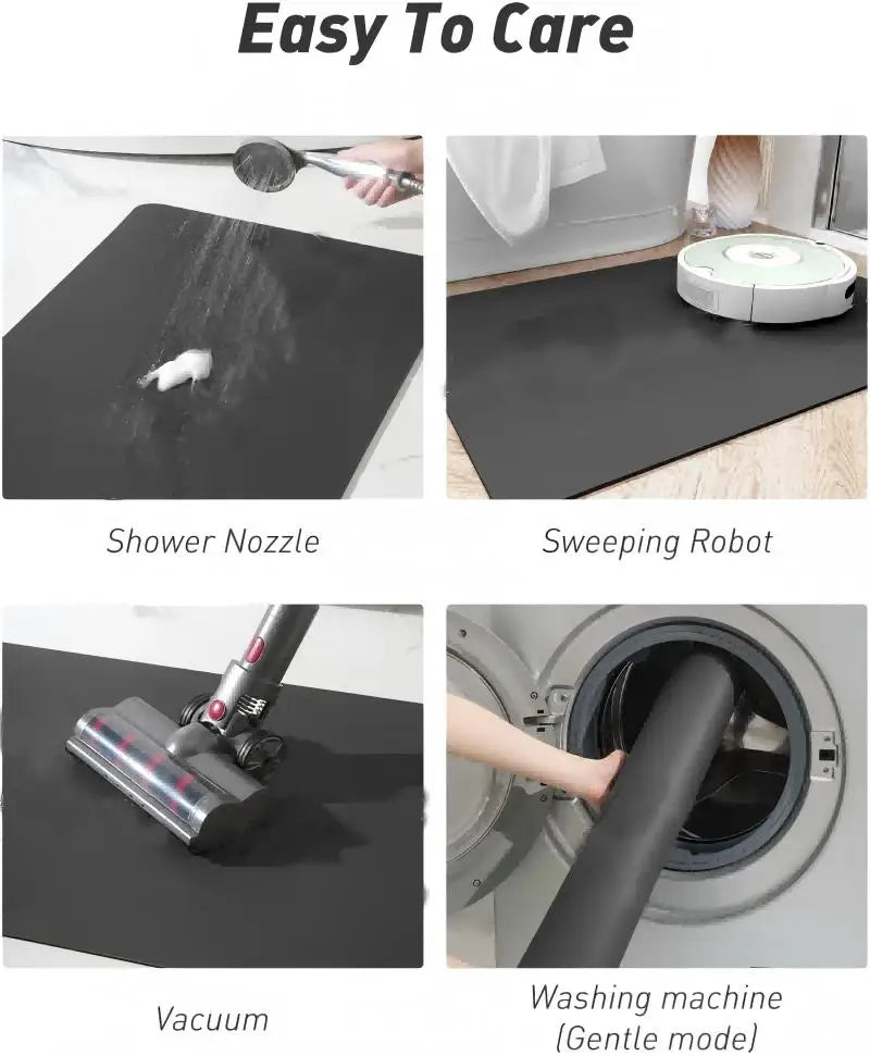 Diatomite Super Absorbent Bath Mat Non-Slip Bathroom Floor Mat Quick Dry Easy Clean