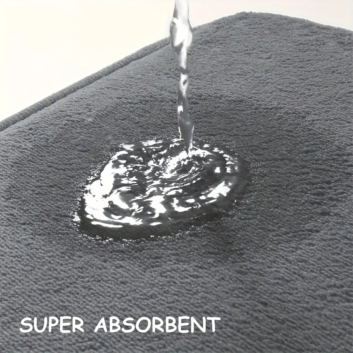 Cartoon flannel absorbent floor mats special-shaped furry bathroom non-slip foot mats thickened shower room mats