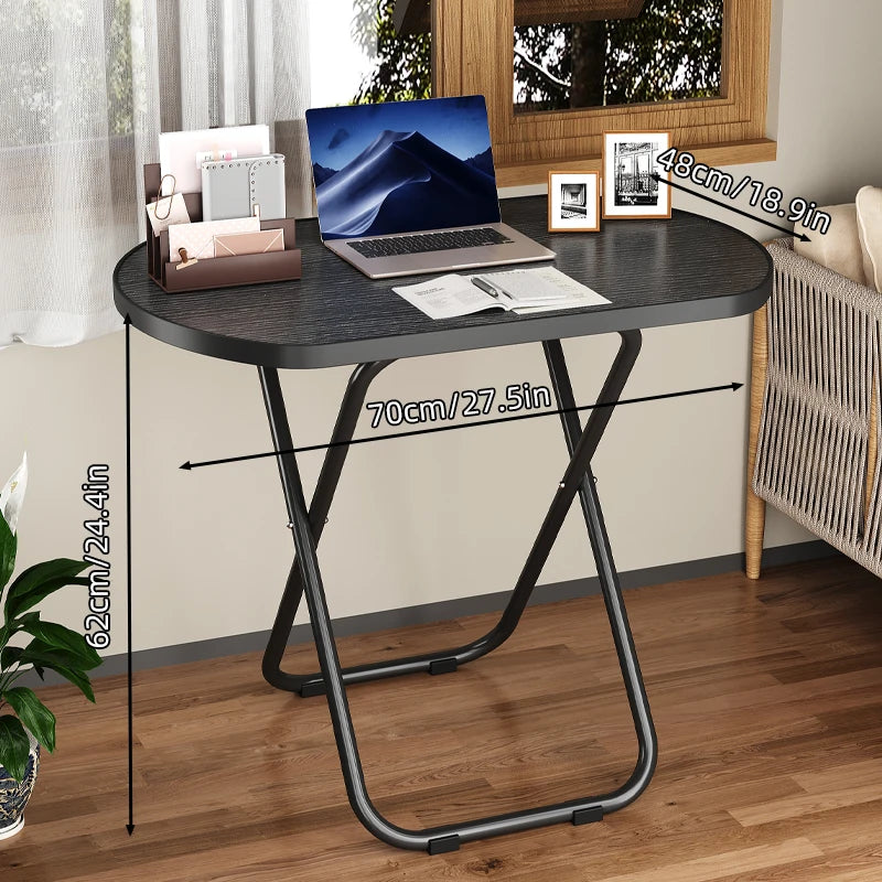 Stable Tray Table With No Assembly Required, TV Dinner Tray For Eating, Foldable Snack Tables For Bed/Sofa/ Living Room