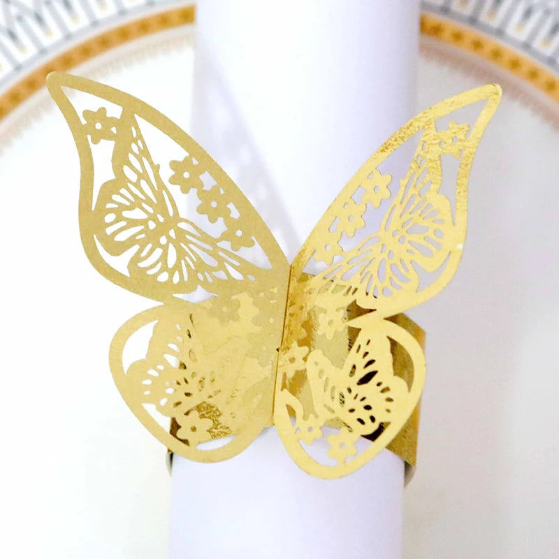50Pcs Paper Napkin Rings for Wedding Birthday Christmas Dinner Home Table Decoration Napkin Rings Holders Party Supplies