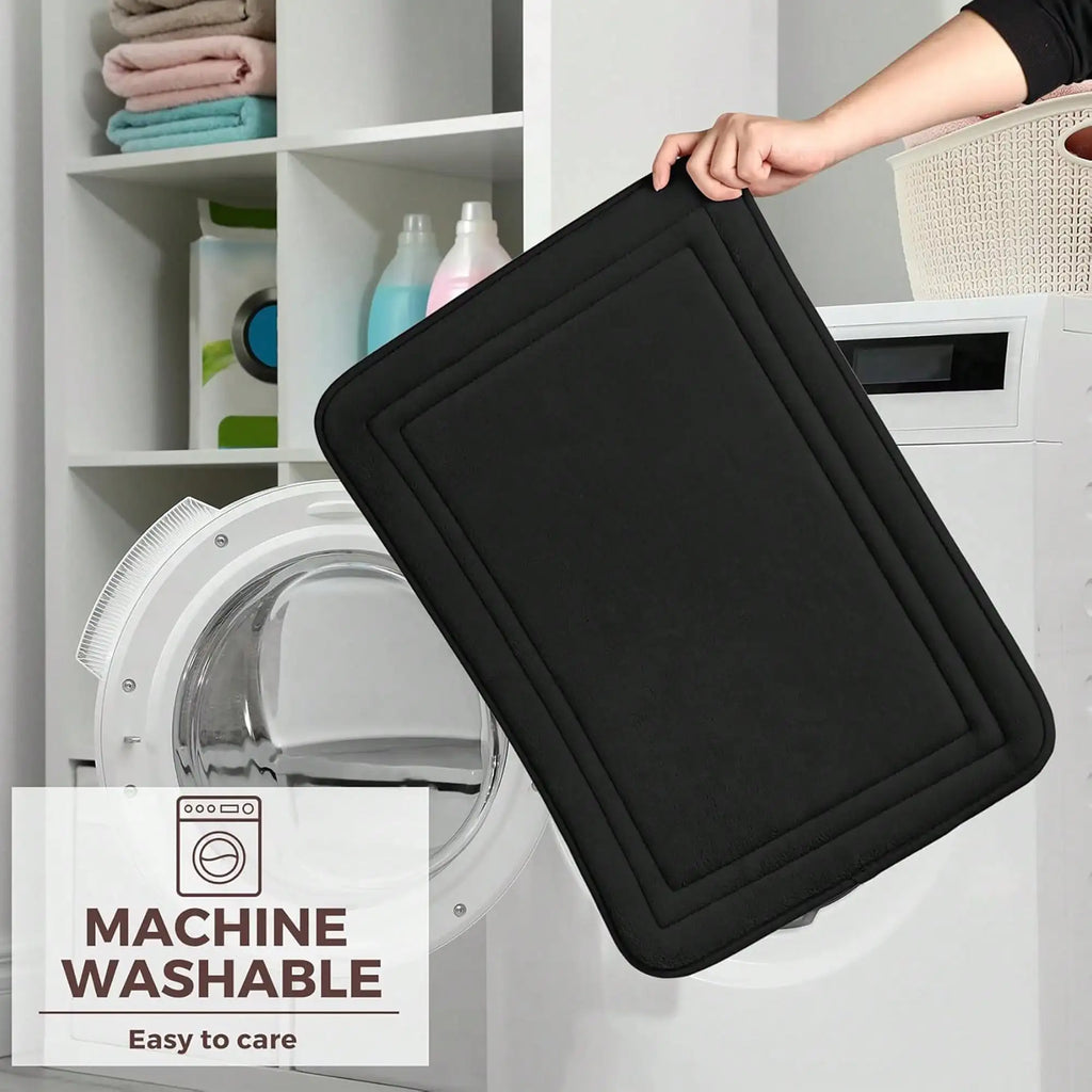 1Pc Memory Foam Bath Mat 15.75 "* 23.62",  High-Density Fast Drying Absorbent Carpet, Super Soft Anti-Skid Bath Mat