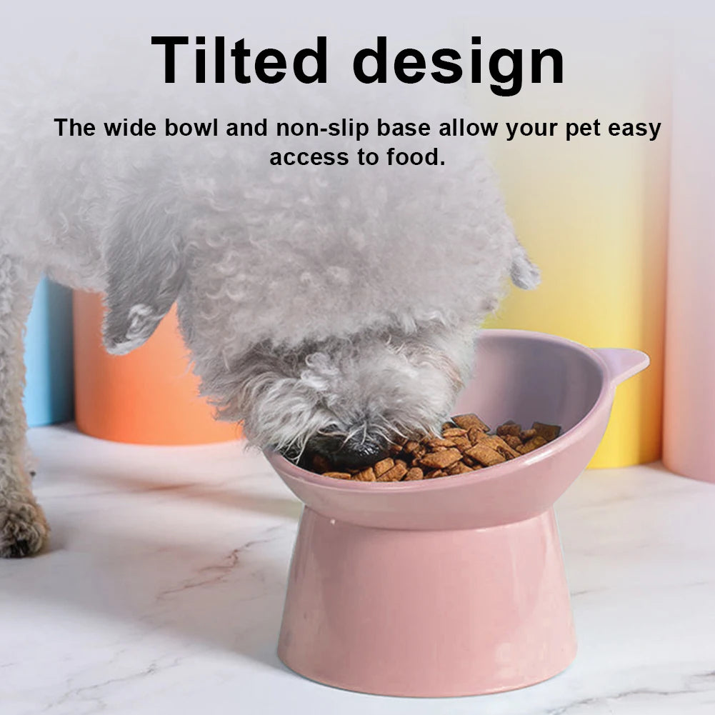 Tilted And Raised Pet Bowls