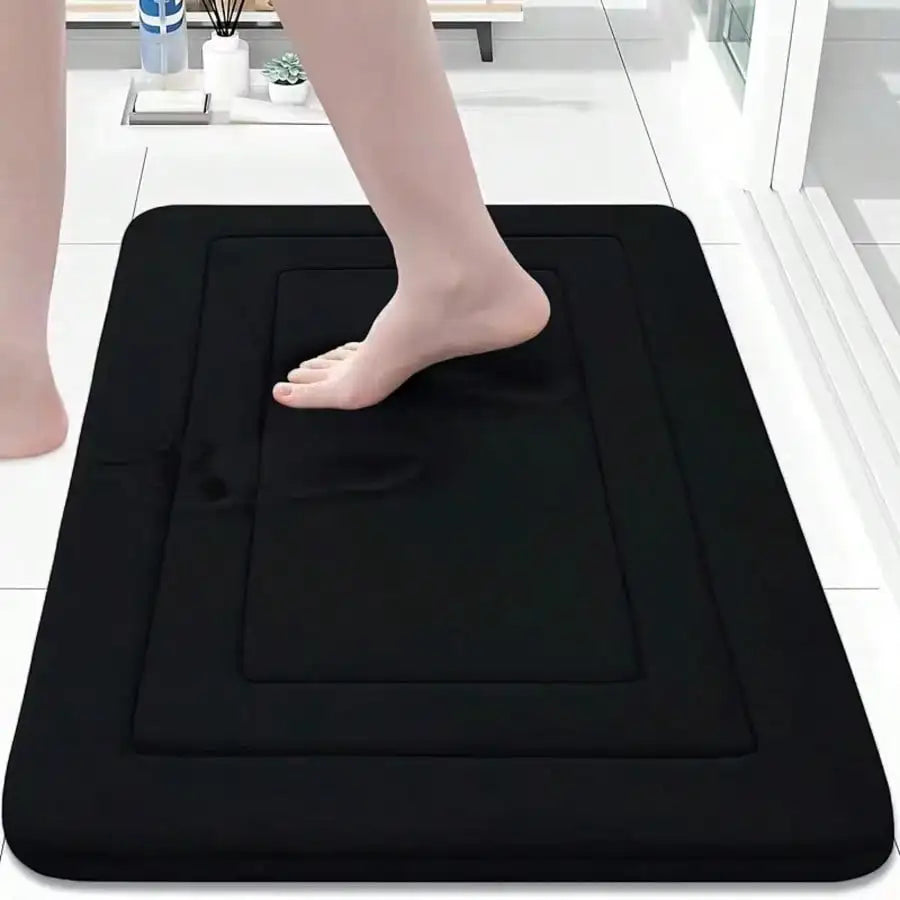 1Pc Memory Foam Bath Mat 15.75 "* 23.62",  High-Density Fast Drying Absorbent Carpet, Super Soft Anti-Skid Bath Mat