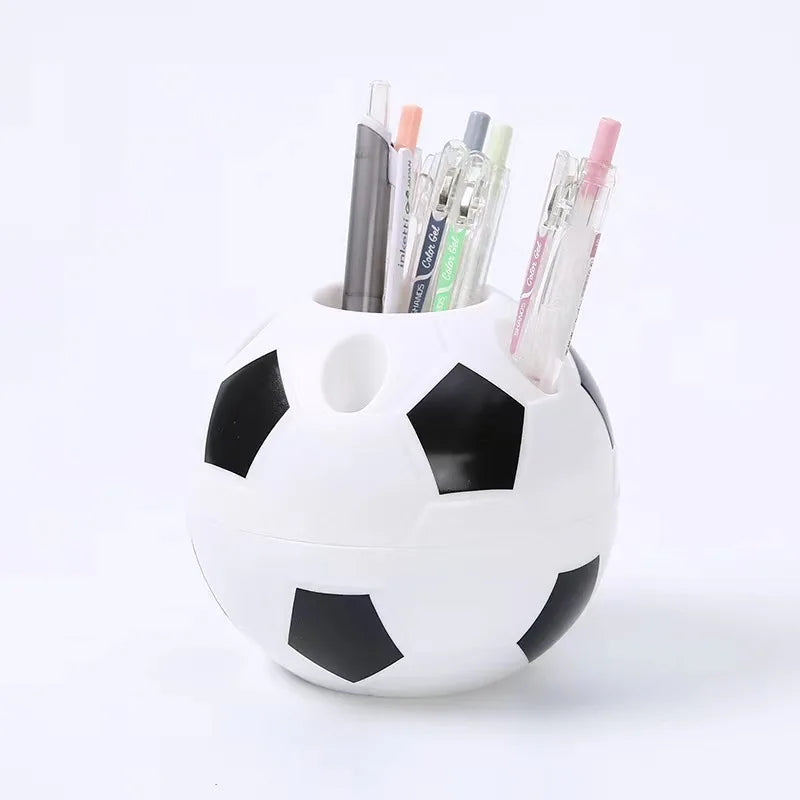 Creative Football Pencil Holder Office Desk Pen Pot Container Case cute Stationery Storage Box Organizer Durable Pencil Case