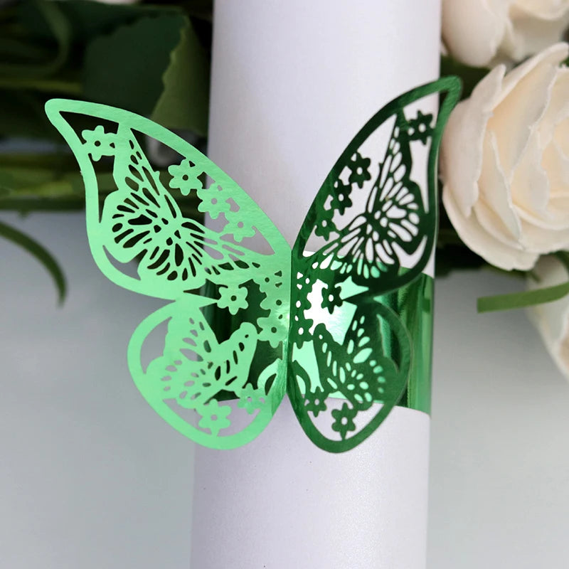 50Pcs Paper Napkin Rings for Wedding Birthday Christmas Dinner Home Table Decoration Napkin Rings Holders Party Supplies