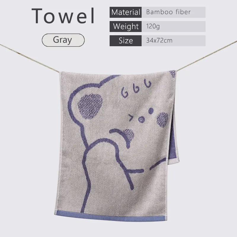 100% Bamboo Fiber Adult Towels Soft And Absorbent Sport Towels For Both Men Women Face Hand Shower Towel for Bathroom Towel