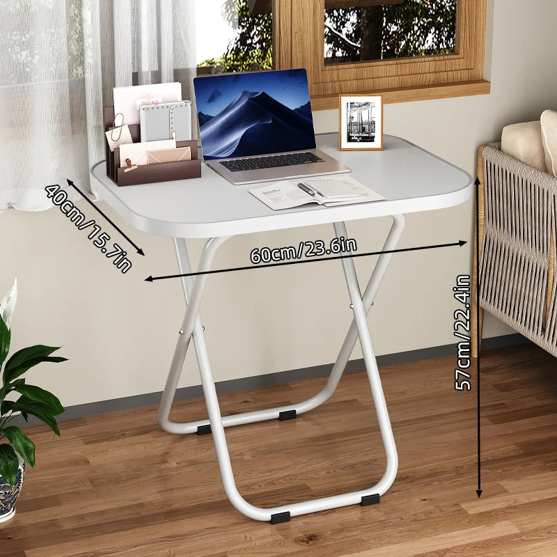 Stable Tray Table With No Assembly Required, TV Dinner Tray For Eating, Foldable Snack Tables For Bed/Sofa/ Living Room