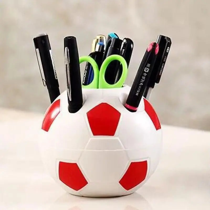 Creative Football Pencil Holder Office Desk Pen Pot Container Case cute Stationery Storage Box Organizer Durable Pencil Case