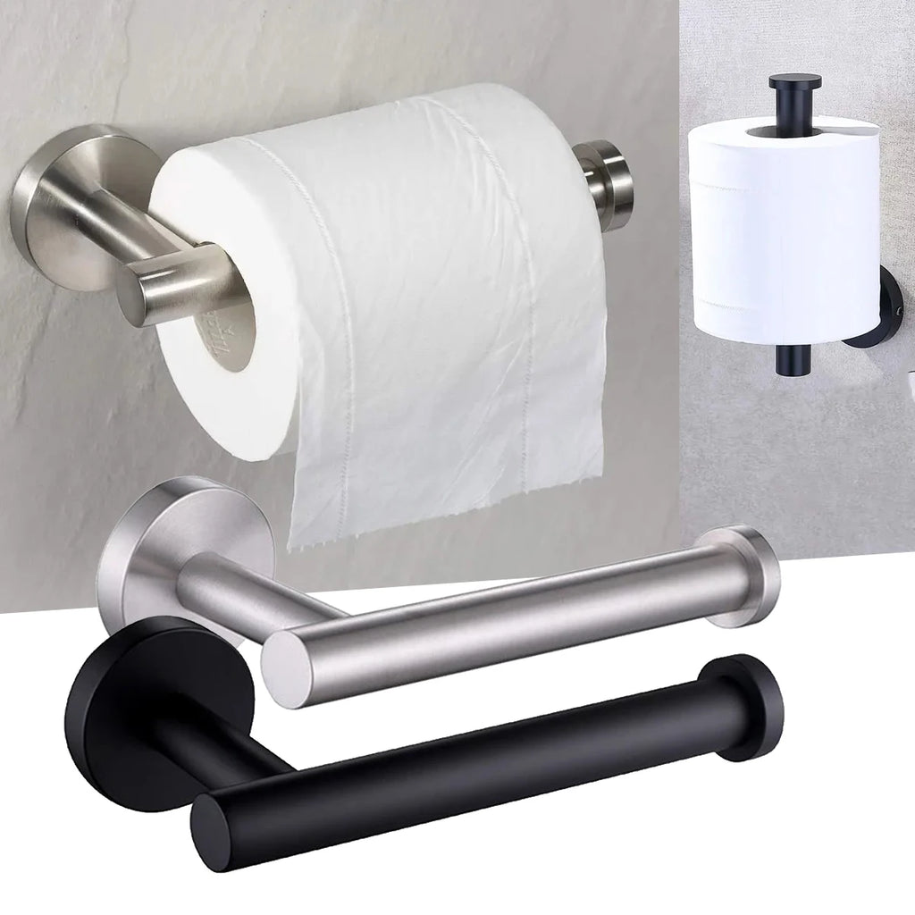 Toilet Paper Storage Holder Stainless Steel Round Tissue Hanger Wall Mount Toilet Paper Roll Dispenser Bathroom Rack Stand