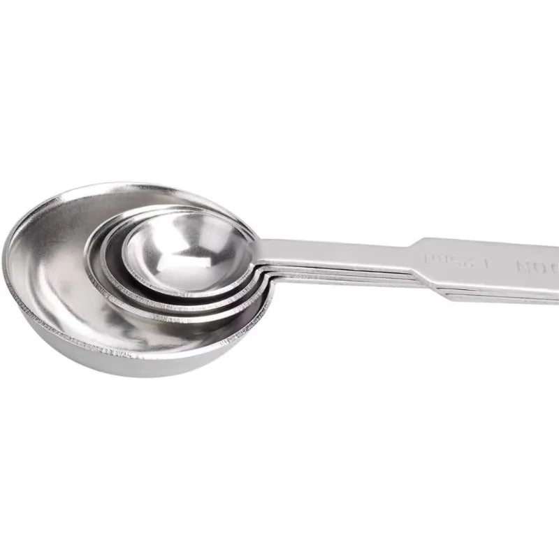 4Pcs Stainless Steel Measuring Spoons Set.