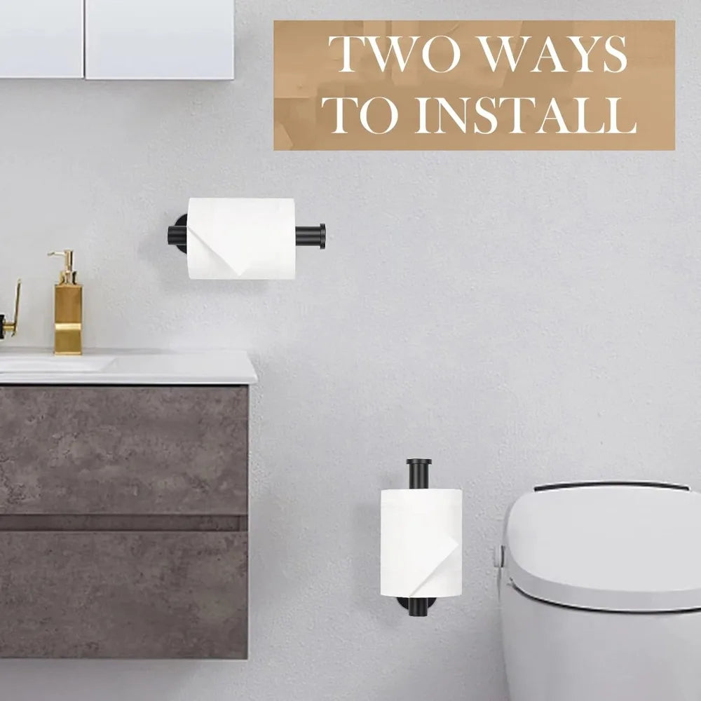 Stainless Steel Bathroom Accessories Tissue Paper Holder Roll Paper Rack Drill Installation Toilet Paper Stand