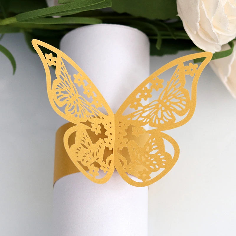 50Pcs Paper Napkin Rings for Wedding Birthday Christmas Dinner Home Table Decoration Napkin Rings Holders Party Supplies