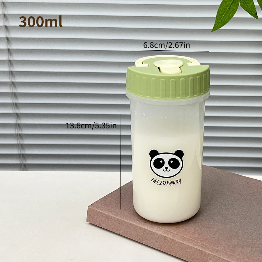 transparent Plastic Water Bottle With Handle Tumbler Travel Sport Portable Leak-proof Drinking Cup Heat-Resistant Coffee Mug