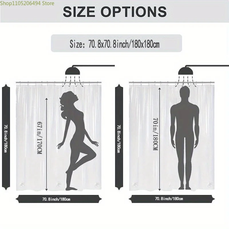 1pc White Pebble Shower Curtain with Orchid and Pattern, Digital Print Bath Curtain, No-Hole Bathroom Partition, All-Season Us