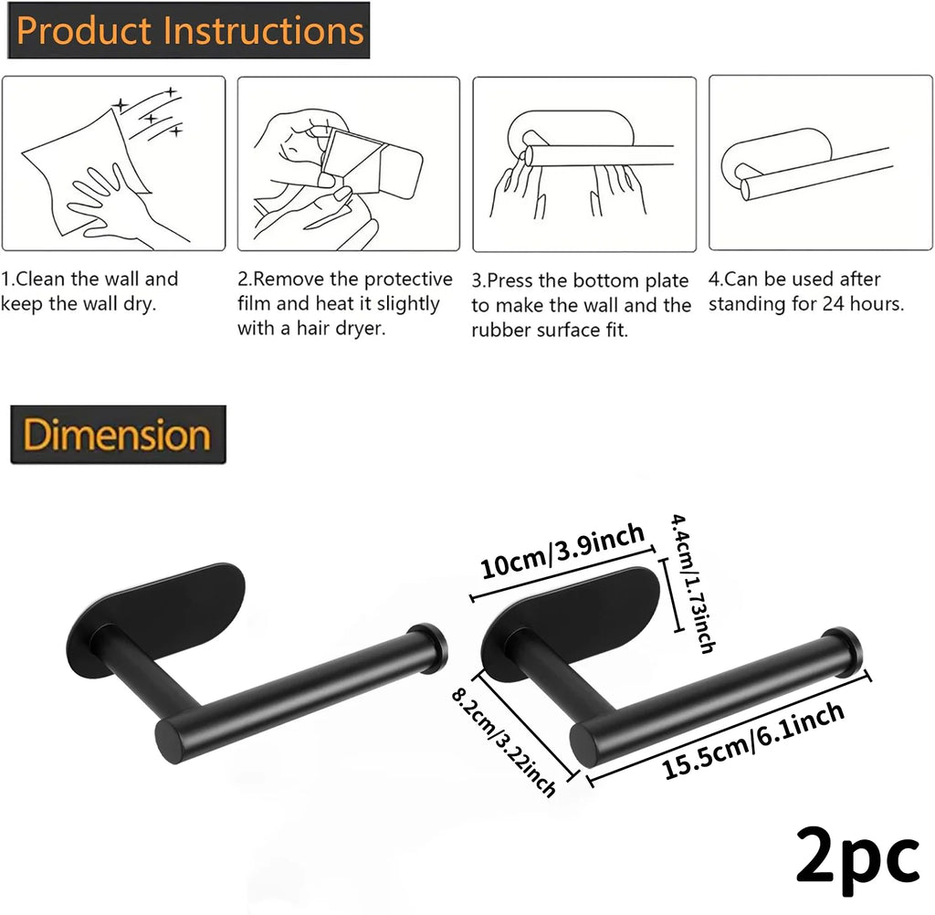 Stainless Steel Bathroom Accessories Tissue Paper Holder Roll Paper Rack Drill Installation Toilet Paper Stand