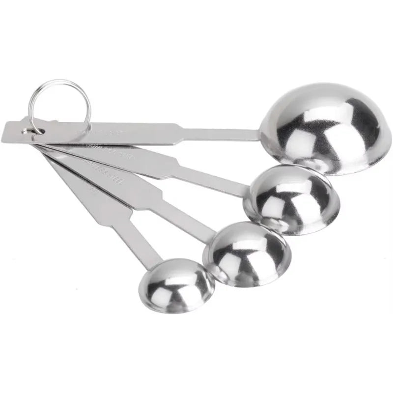 4Pcs Stainless Steel Measuring Spoons Set.