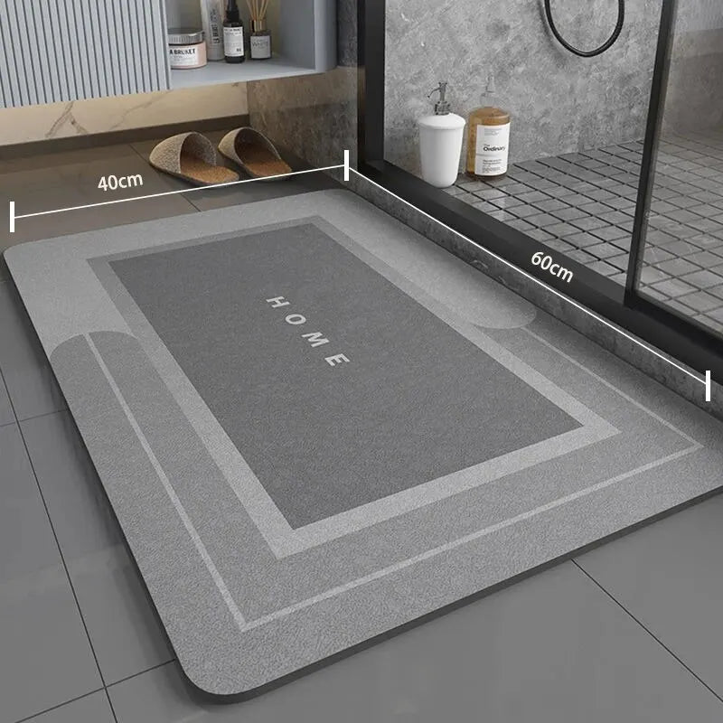 1pc 40*60cm Super Absorbent Floor Mat For Bathroom Non Slip, Fast Drying Soft, Carpet Shower Tub Outdoor Doormat