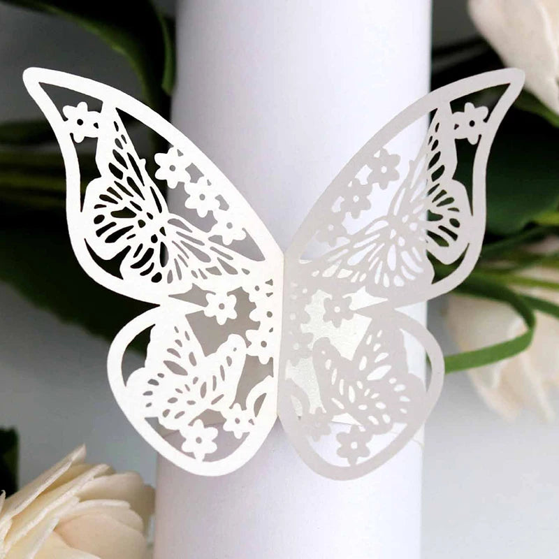 50Pcs Paper Napkin Rings for Wedding Birthday Christmas Dinner Home Table Decoration Napkin Rings Holders Party Supplies