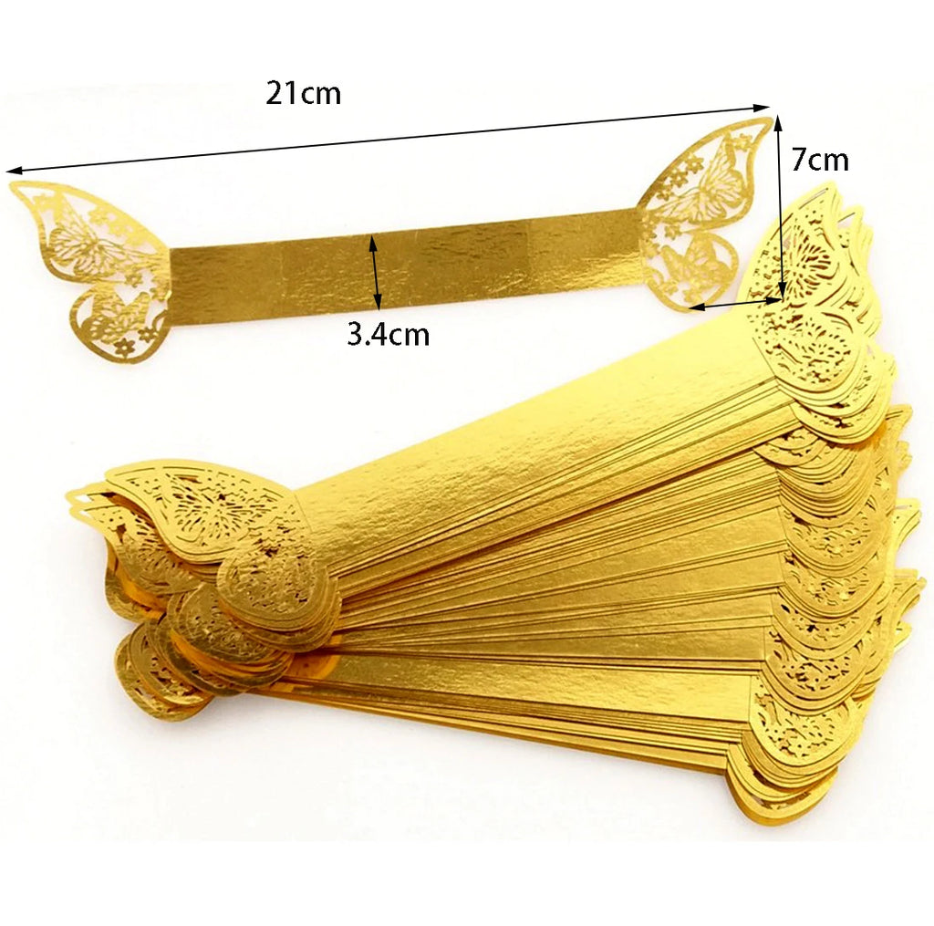 50Pcs Paper Napkin Rings for Wedding Birthday Christmas Dinner Home Table Decoration Napkin Rings Holders Party Supplies