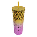 LUSQI Durian Straw Tumbler Double Wall Insulated Plastic Cup Trendy Creative Large Capacity Water Bottle With Multi Colors